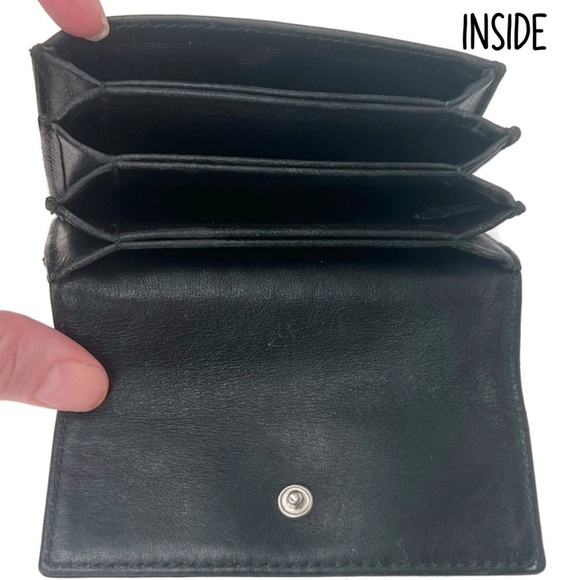 Vintage Coach Black Leather Credit Card Case - Picture 7 of 10